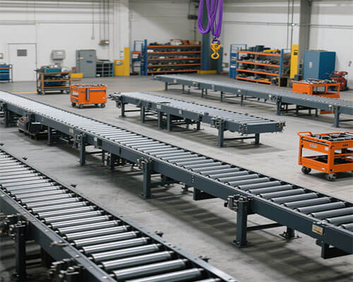 conveyor tables of straightening machine